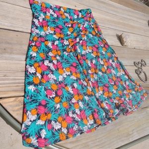 LuLaRoe Azure Simply Comfortable Skirt Tulip Print